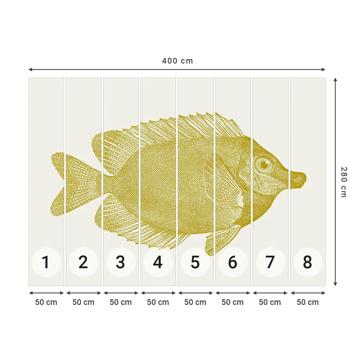 Fotomural Standard Eco - No recuerdo quién eras - Pez, Playa, Animal - 400x280 cm