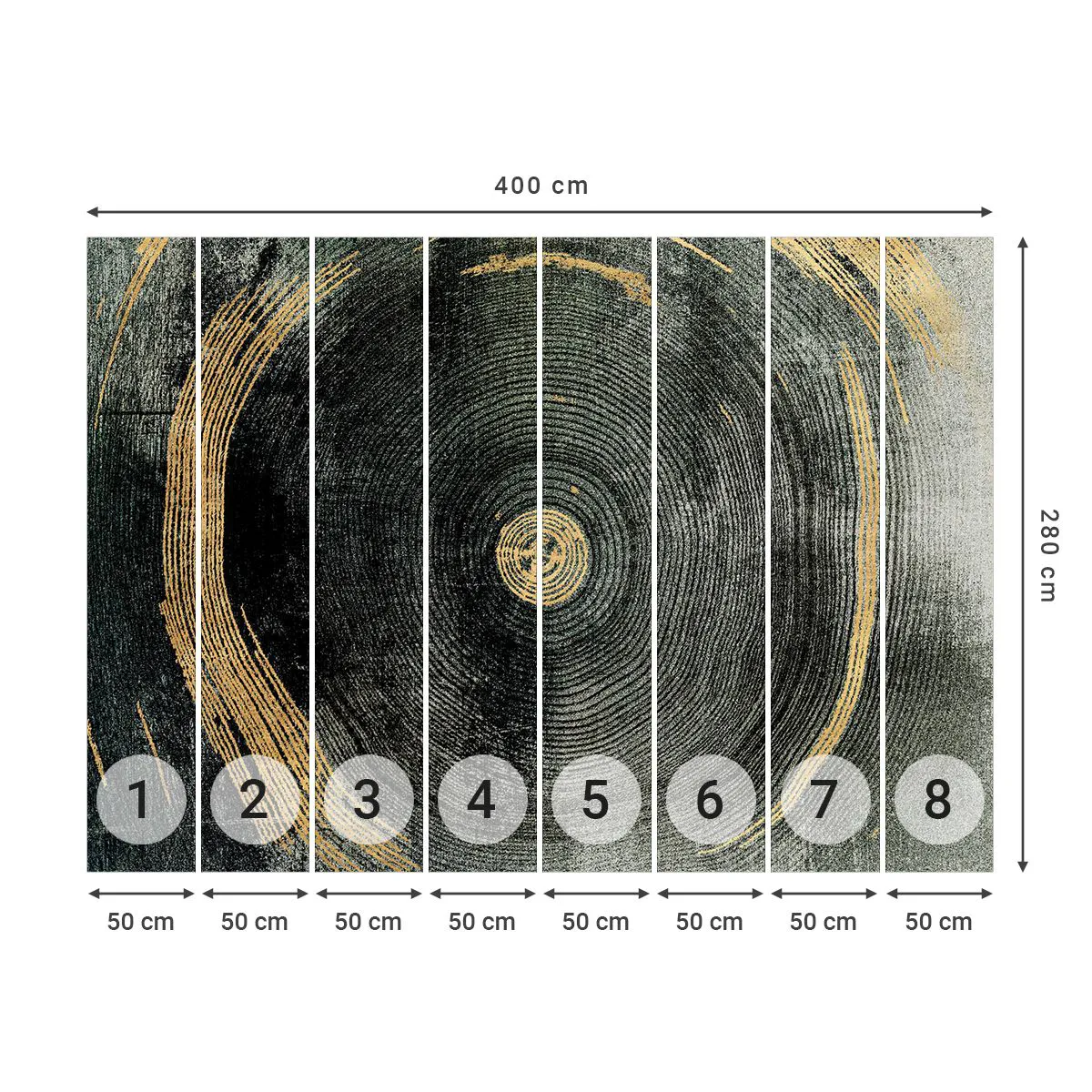 Fotótapéta Premium Canvas - Változás és időtartam - Sötét, Faipari, Art Deco - 400x280 cm