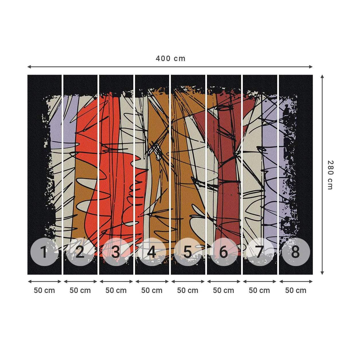 Fototapeta Premium Sand - Kompozycja spontaniczna - Abstrakcja, Sztuka, Bazgroły - 400x280 cm