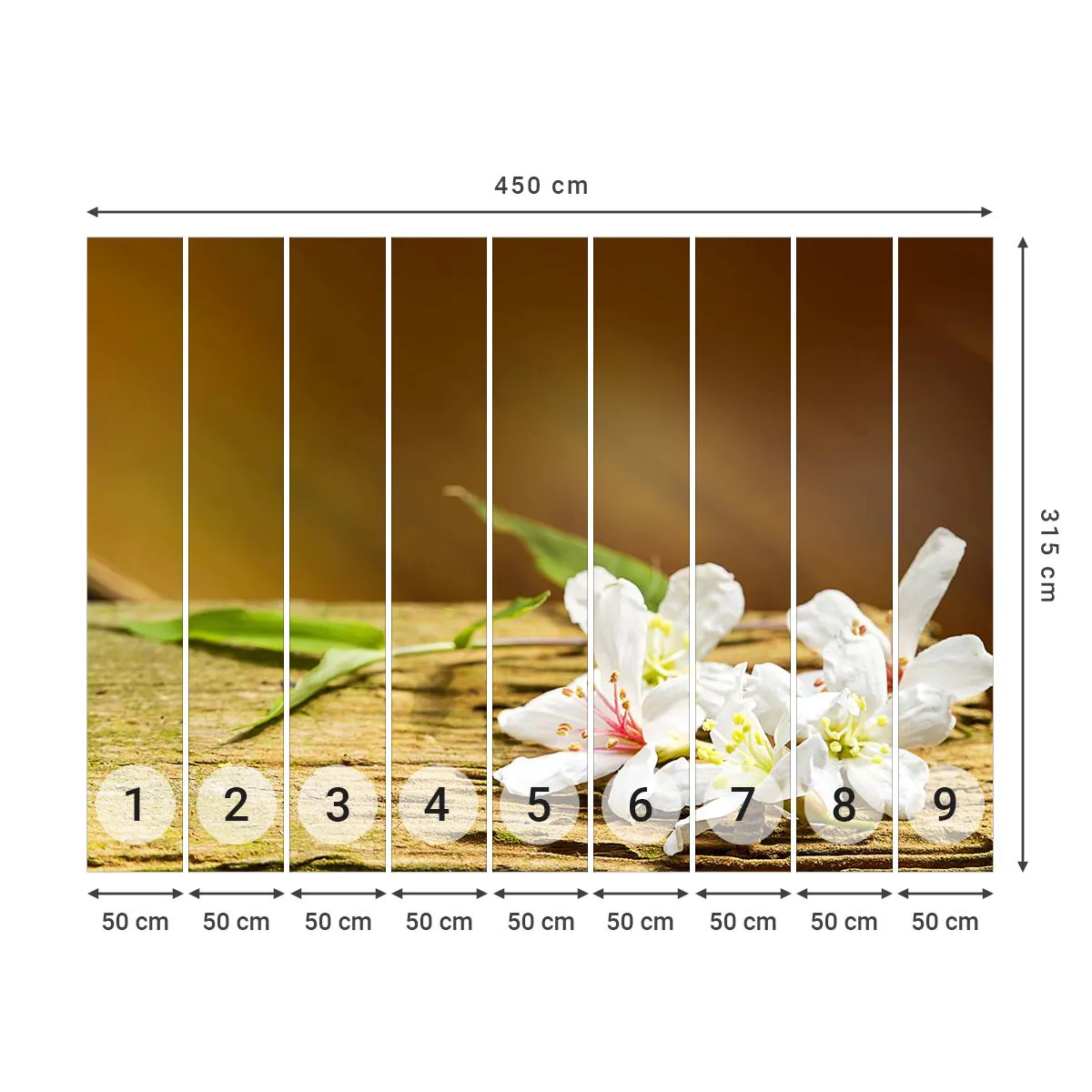 Fototapeta Premium Canvas - Niewinna obietnica - Kwiaty, Bambus, Spa - 450x315 cm