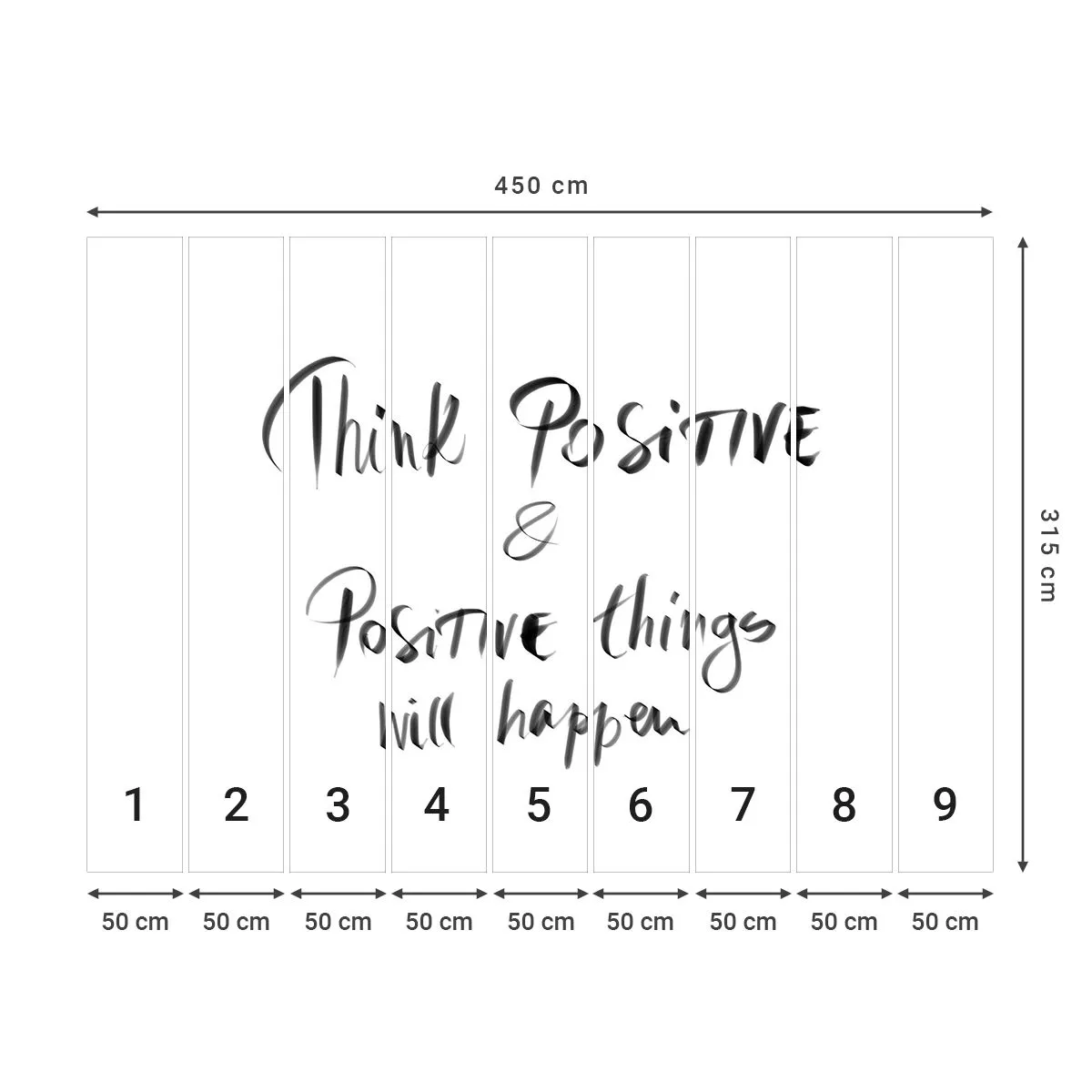 Fototapet Standard Eco - Hur ska man leva? - Typografi, Bekräftelse, Maxim - 450x315 cm