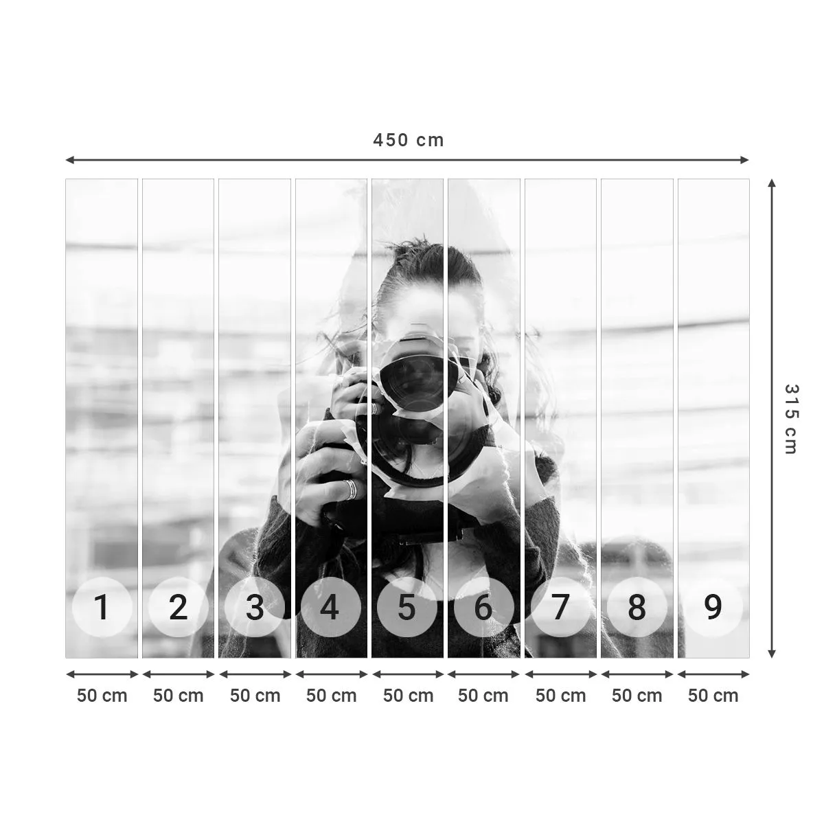 Photo Wallpaper Premium Sand - Creator and the Creation - Abstraction, Photographer, Woman - 450x315 cm