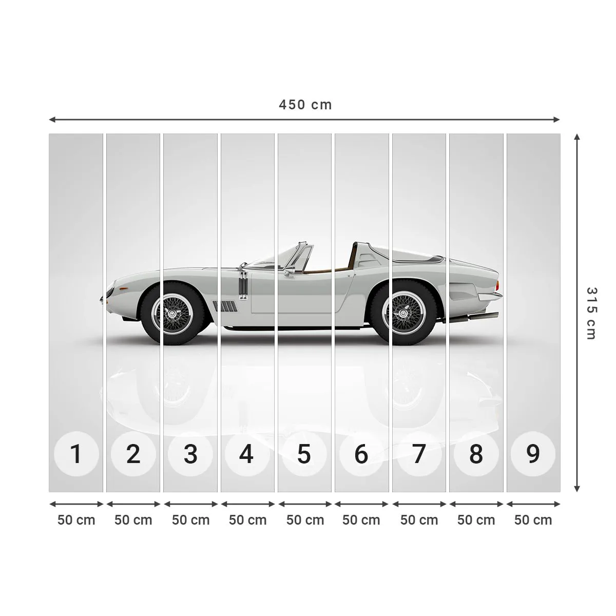 Fototapeta Standard Eco - Příslib zábavy - Sportovní auto, Kabriolet, Automobilový průmysl - 450x315 cm