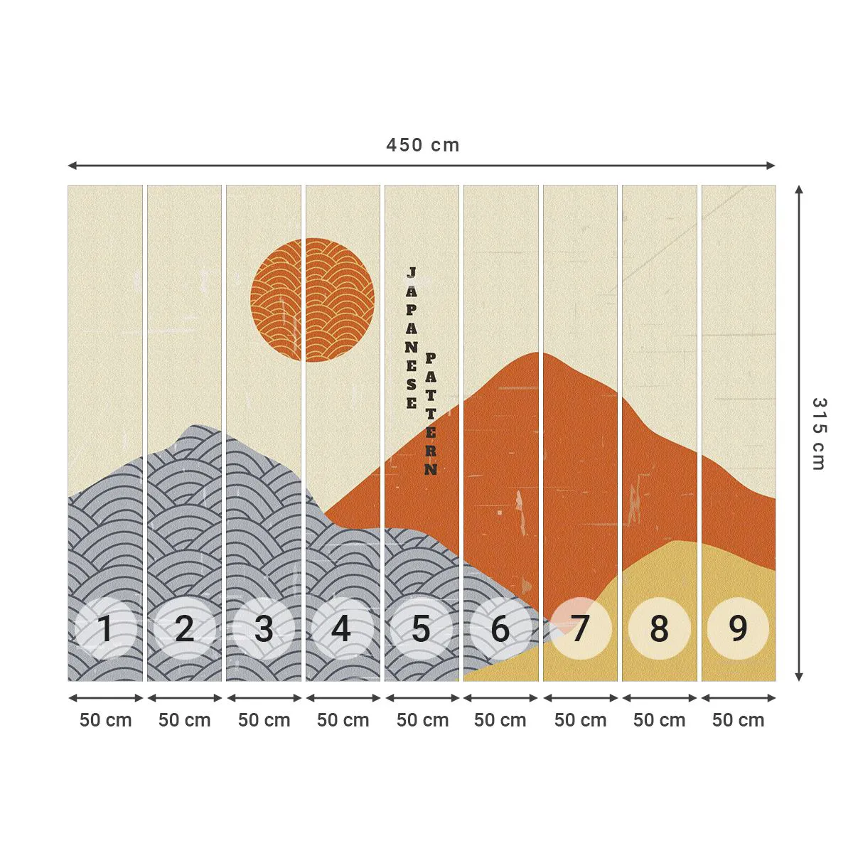 Fototapete Premium Sand - Im japanischen Geist - asiatisch, japanisch, Landschaft - 450x315 cm