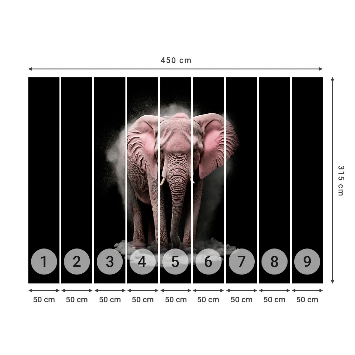 Fototapeta Premium Sand - Nie myśl o różowym słoniu! - Słońce, Safari, Afryka - 450x315 cm