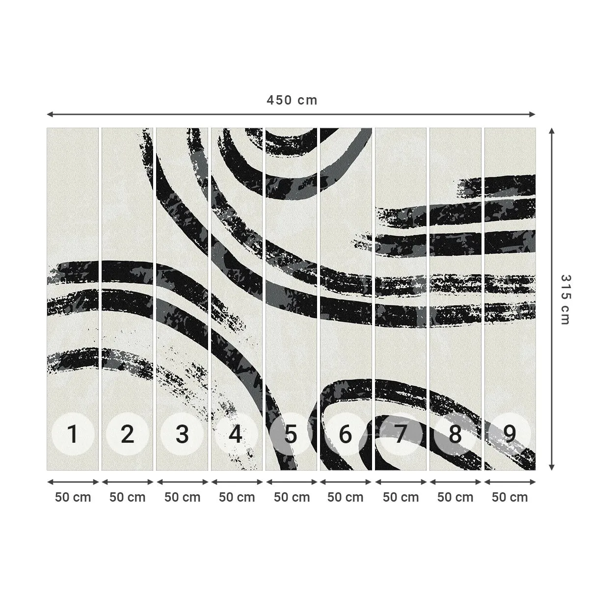 Fototapet Premium Sand - Halvstoppad - Minimalism, Streck, Boho - 450x315 cm