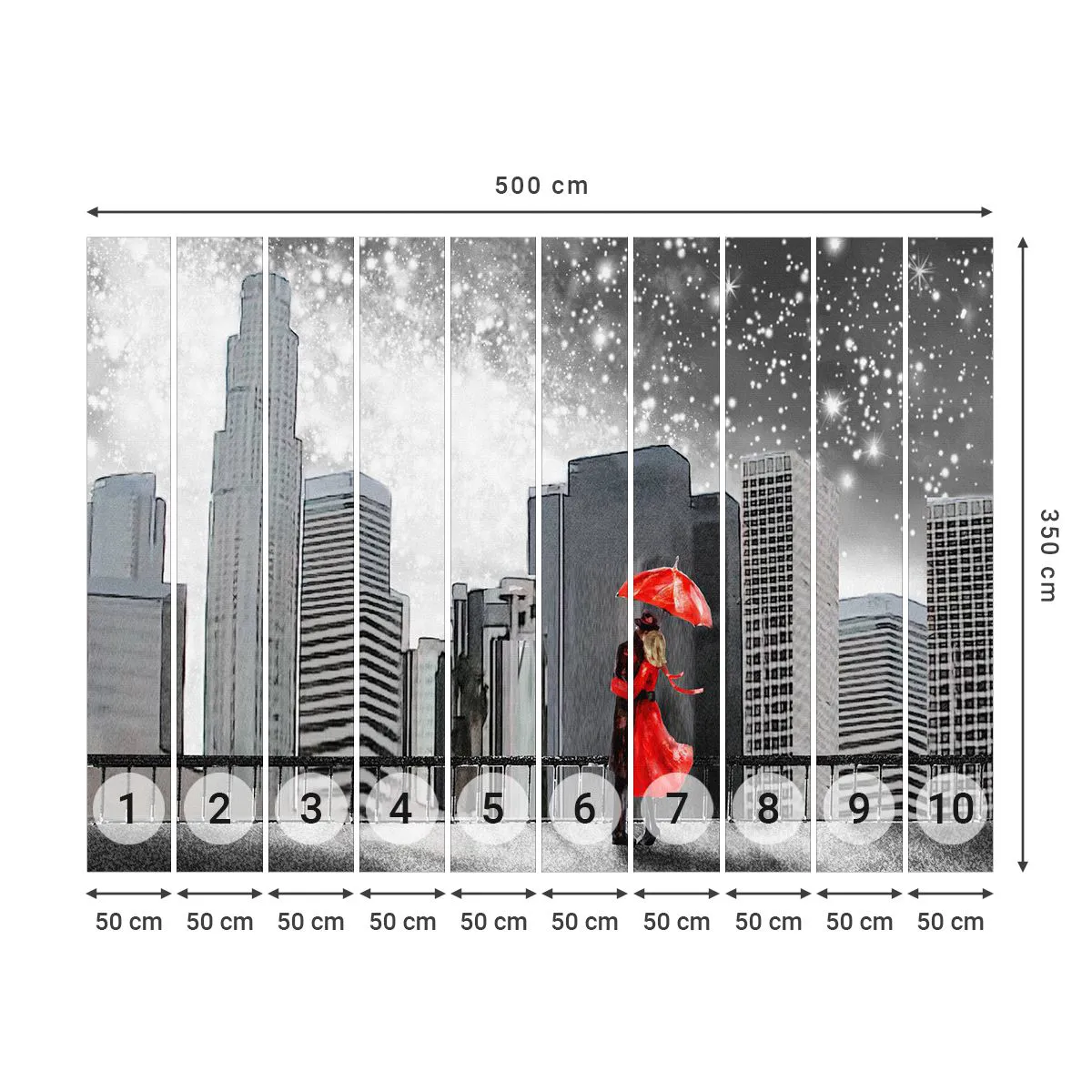 Photo Wallpaper Premium Canvas - Man, Not a Stone - New York, City, Love - 500x350 cm