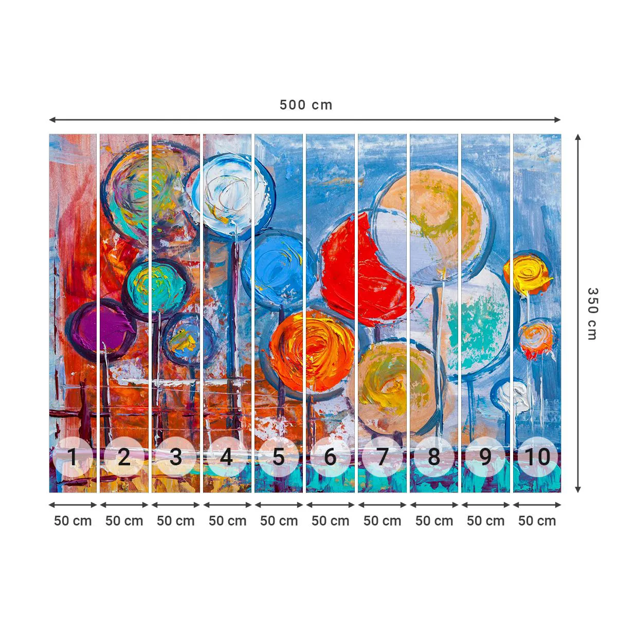 Tapet Premium Sand - Toate ciudăţeniile şi curiozităţile - Baloane colorate, Abstracția, Pentru copii - 500x350 cm