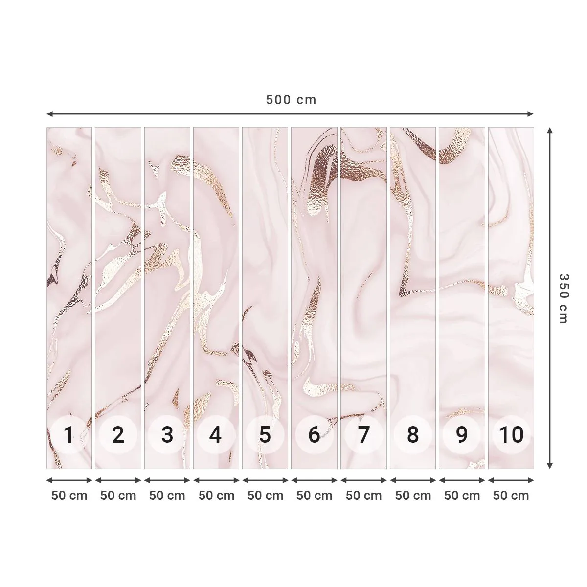 Tapet Standard Eco - În nebunia roz - Abstracția, Bucată, Artă Modernă - 500x350 cm