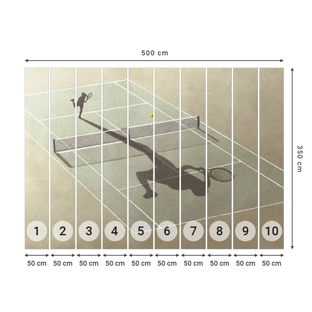 Fototapeta Premium Sand - Dobývání sama sebe - Tenis, soudy, Sport - 500x350 cm