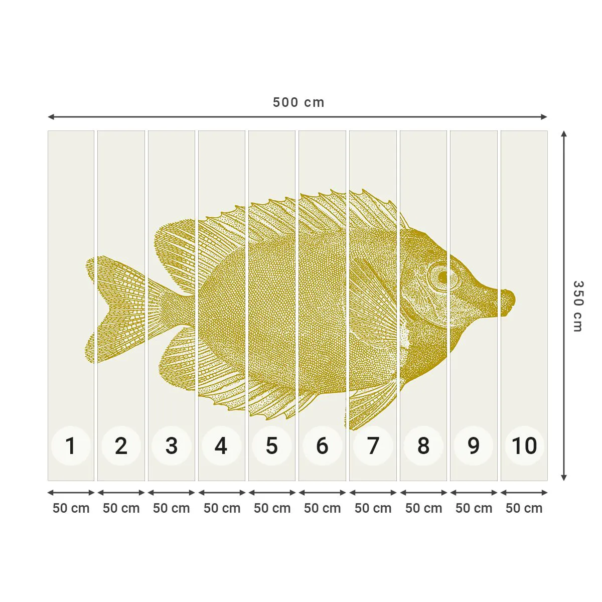 Papel de Parede Standard Eco - Peixe e pronto - Peixe, Beira-mar, Animal - 500x350 cm