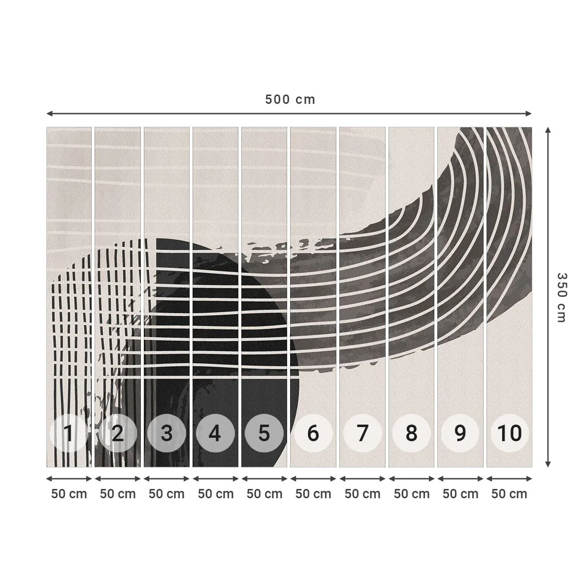 Photo Wallpaper Standard Eco - There and Back - Minimalism, Abstraction, Piece - 500x350 cm