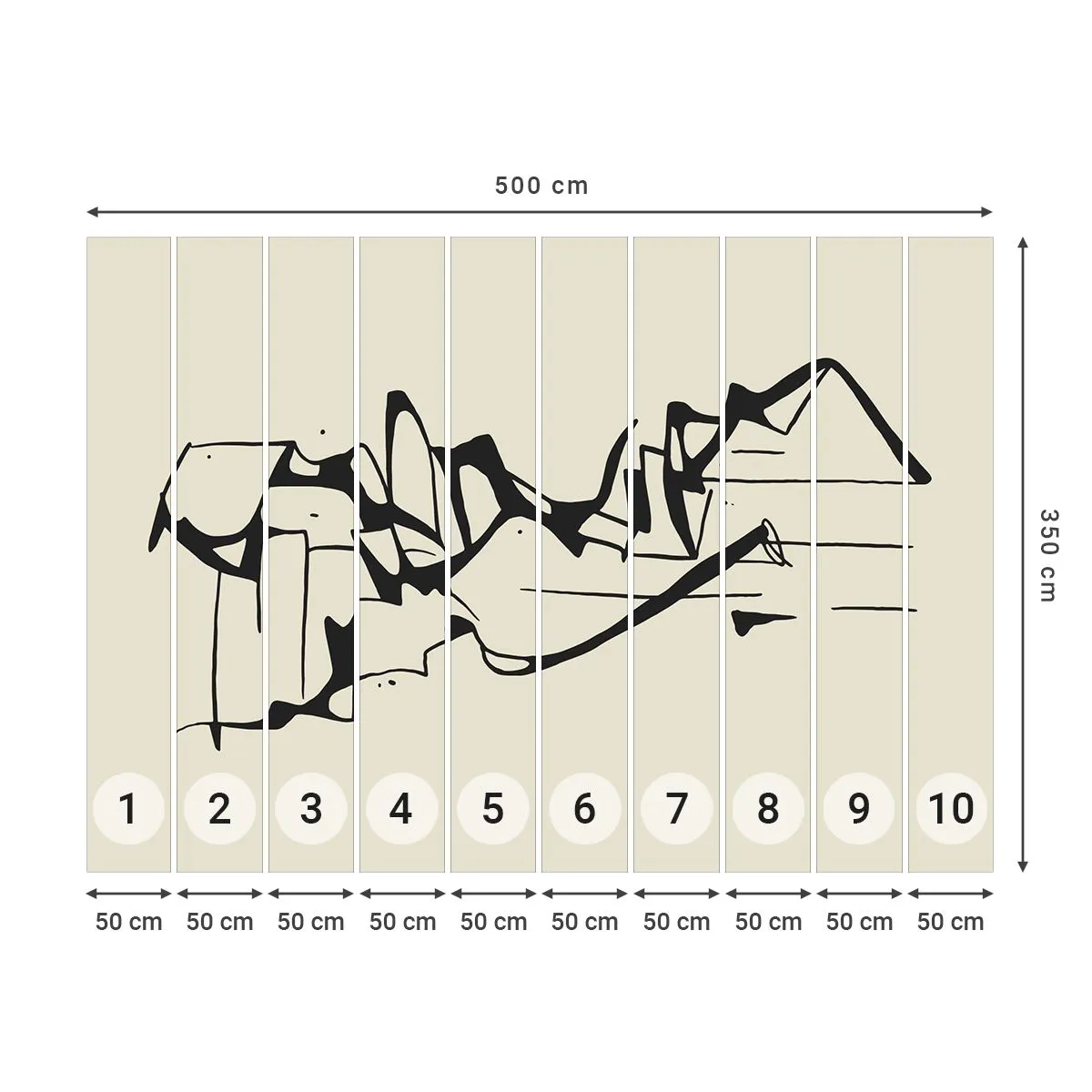 Tapet Standard Eco - Poate că peisajul - Minimalism, Bucată, Linia - 500x350 cm
