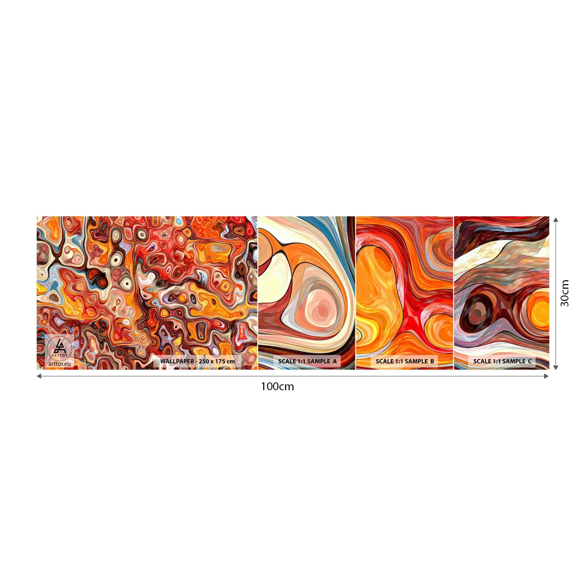 Fototapeta Vzorek Standard Eco - Kdyby se ořechy rozpouštěly v medu - Abstrakce, Kus, Moderní vzor - 100x30 cm