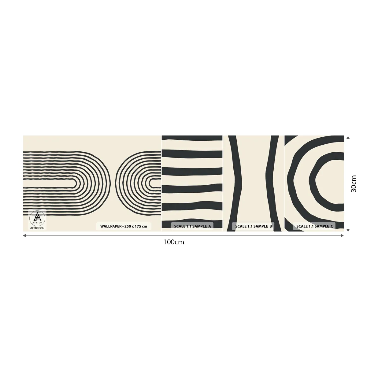 Photo Wallpaper Sample Premium Canvas - In One Moment… - Abstraction, Graphics, Piece - 100x30 cm