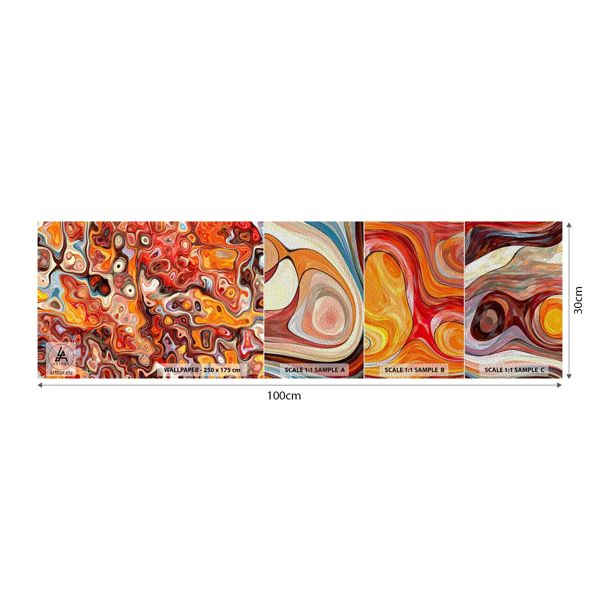 Vzor Fototapety Premium Sand - Kdyby se ořechy rozpouštěly v medu - Abstrakce, Kus, Moderní vzor - 100x30 cm