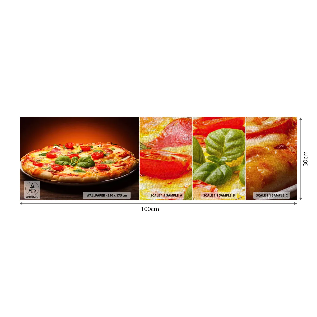 Vzor Fototapety Premium Canvas - Mamma mia! - Gastronomie, Pizza, Itálie - 100x30 cm