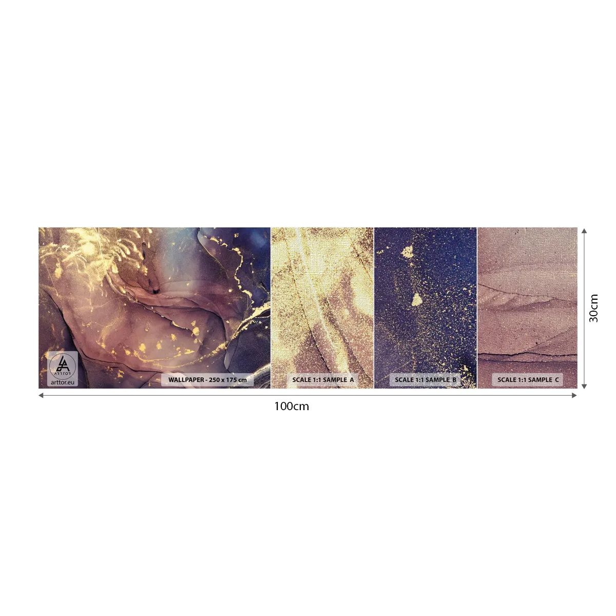 Campione di Fotomurale Premium Canvas - Materia e spirito - Astrazione, Pezzo, Modello moderno - 100x30 cm