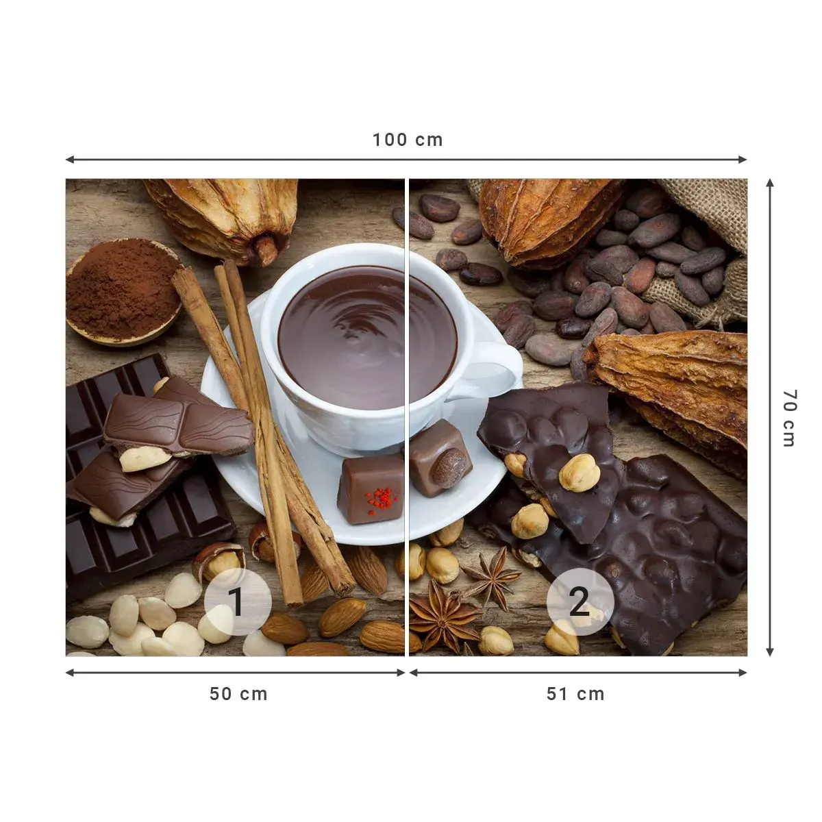 Självhäftande Fototapet Deluxe Sticker - Från sagolika chokladfabriken - Gastronomi, Choklad, Kaffe - 100x70 cm