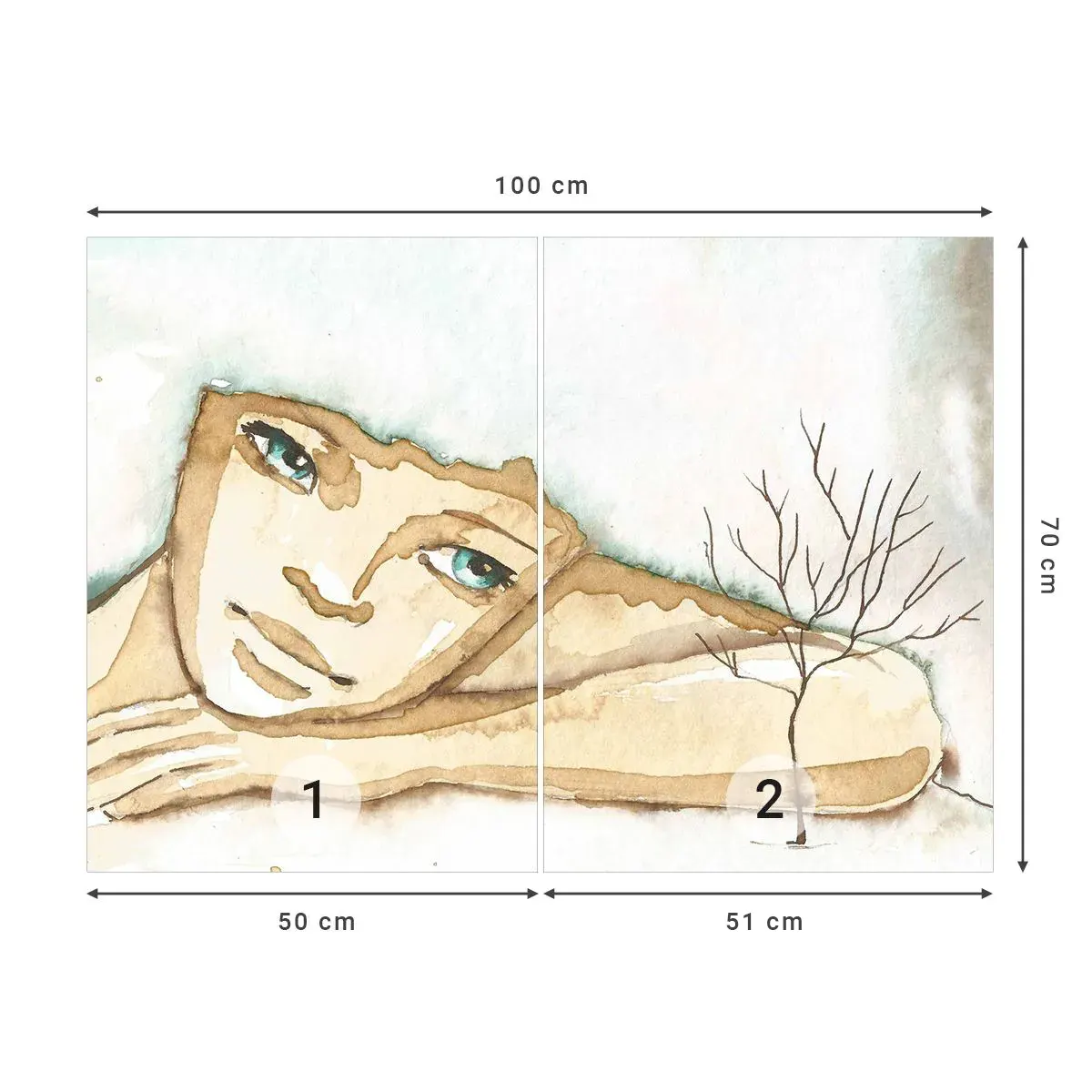 Fototapeta Samolepicí Deluxe Sticker - Strom poezie vyrůstá z ticha - Pohádka, Abstrakce, Pro děti - 100x70 cm