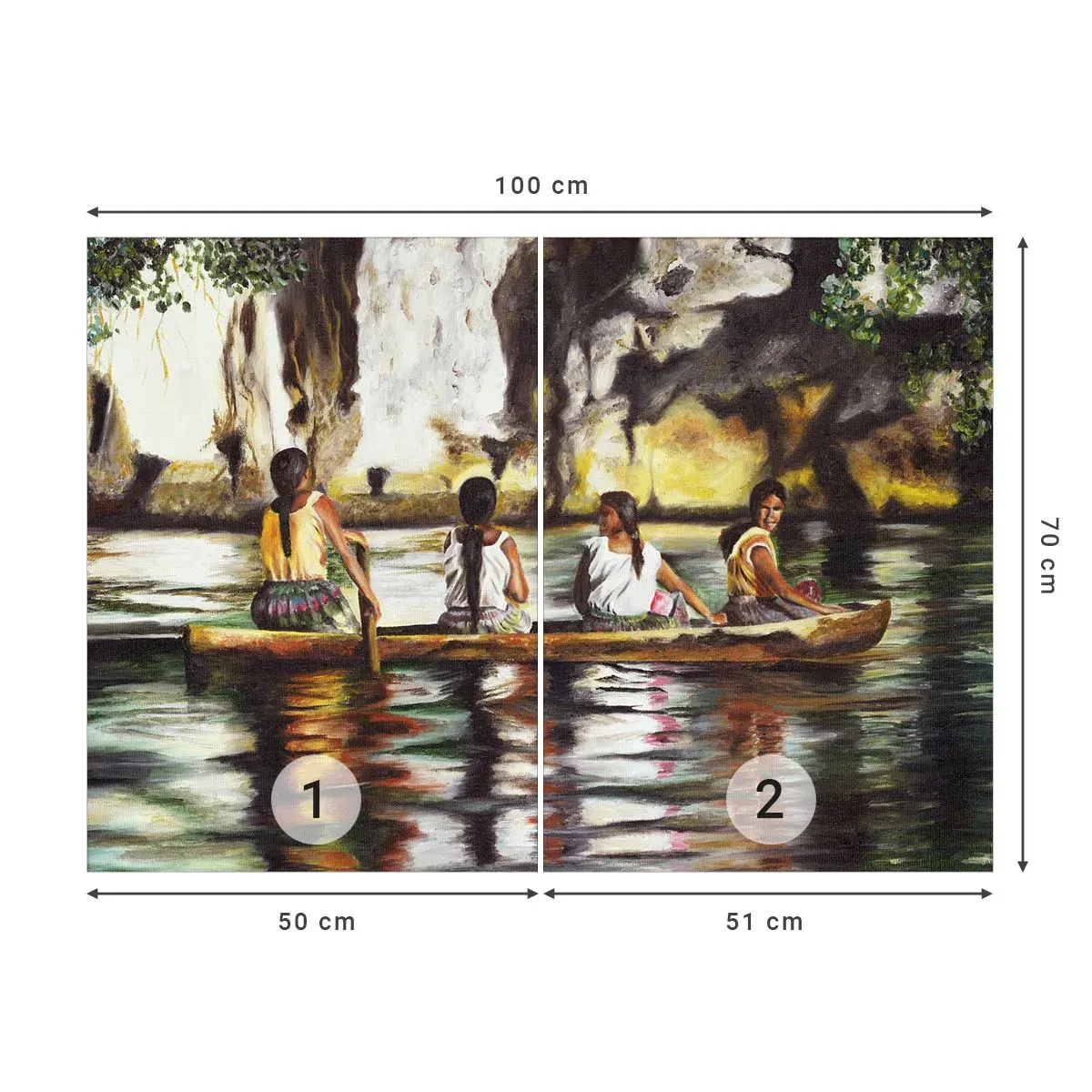 Selbstklebende Fototapete Deluxe Sticker - In einem polynesischen Paradies - Reisen, Landschaft, Fluss - 100x70 cm