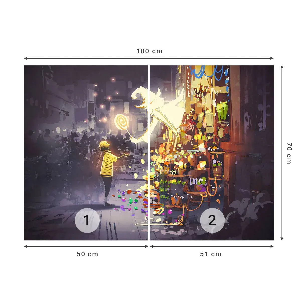 Papel de Parede Autocolante Deluxe Sticker - Os feitiços existem - Abstração, Fantasia, Para crianças - 100x70 cm