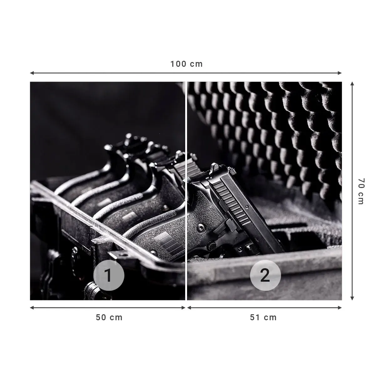 Fototapeta Samolepicí Deluxe Sticker - Mužský sport - Válečný, Zbraň, Pistole - 100x70 cm