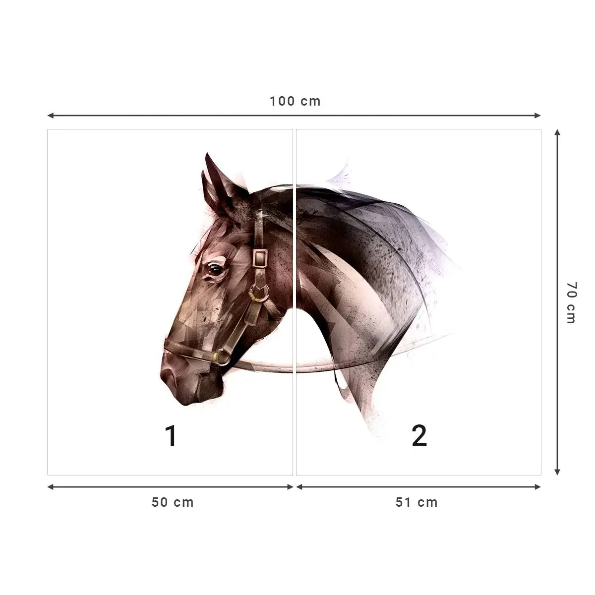 Fototapeta Samolepicí Deluxe Sticker - To je ale půvab - Zvířata, Hlava koně, Kůň - 100x70 cm