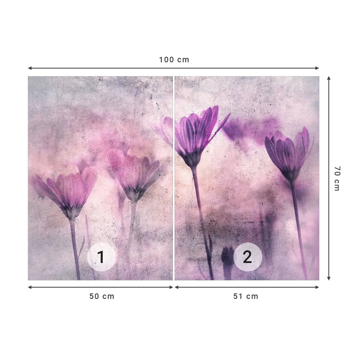 Fotomural Autadhesivo Deluxe Sticker - Sueño de flores - flores, Pedazo, Jardín - 100x70 cm