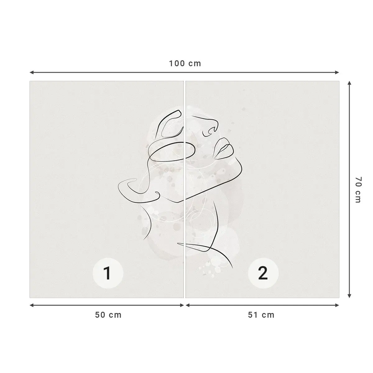 Fotomural Autadhesivo Deluxe Sticker - Contorno de un sueño - cara de mujer, Mujer, Gráficos - 100x70 cm