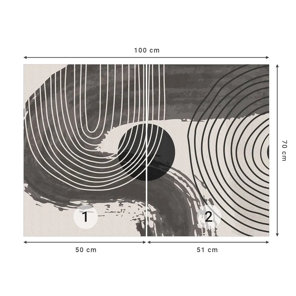 Fototapeta Samolepicí Deluxe Sticker - Ovál vítězí - Abstrakce, Minimalismus, Kus - 100x70 cm