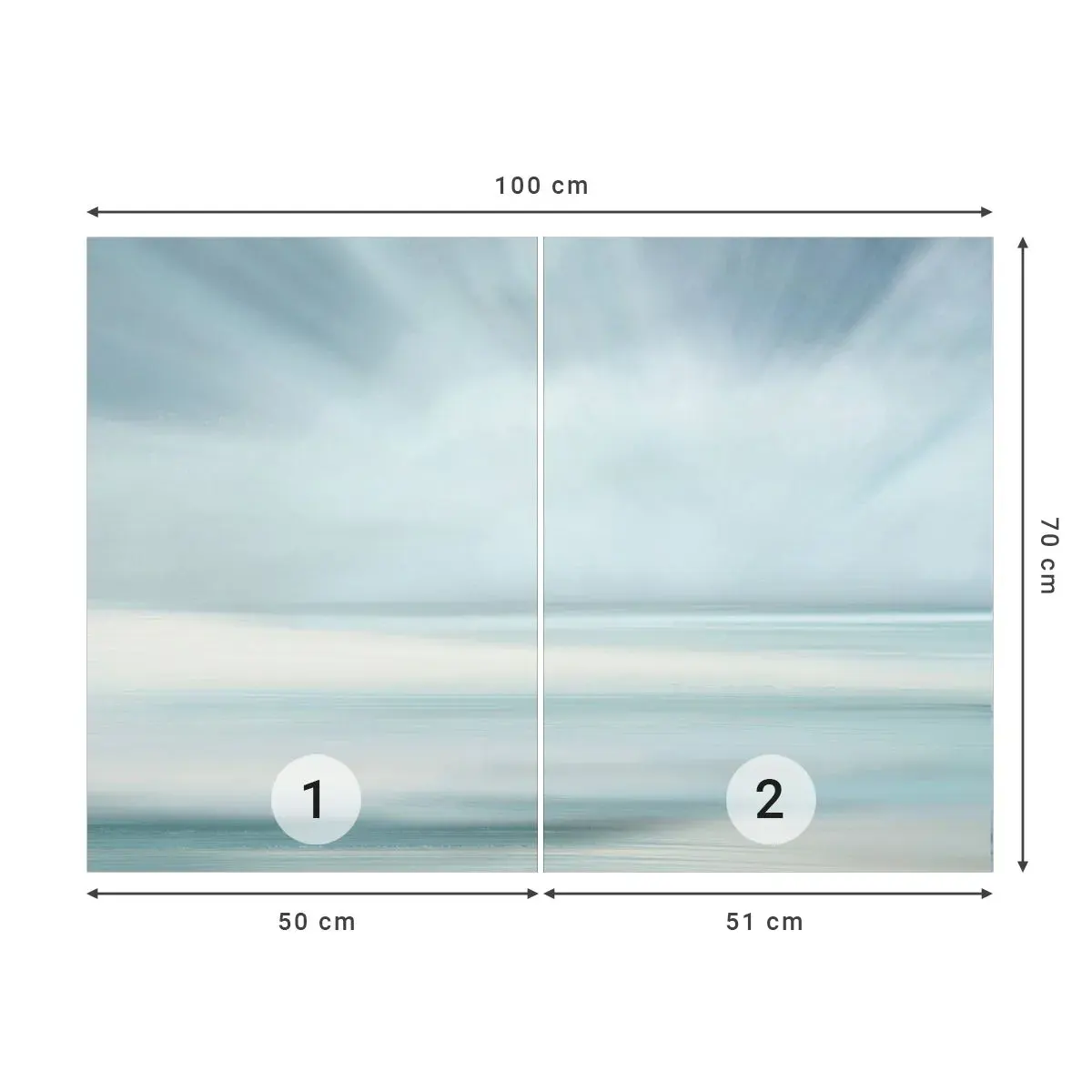 Fototapeta Samolepicí Deluxe Sticker - Klid až kam oko sahá - Jasný, Kus, Nebe - 100x70 cm