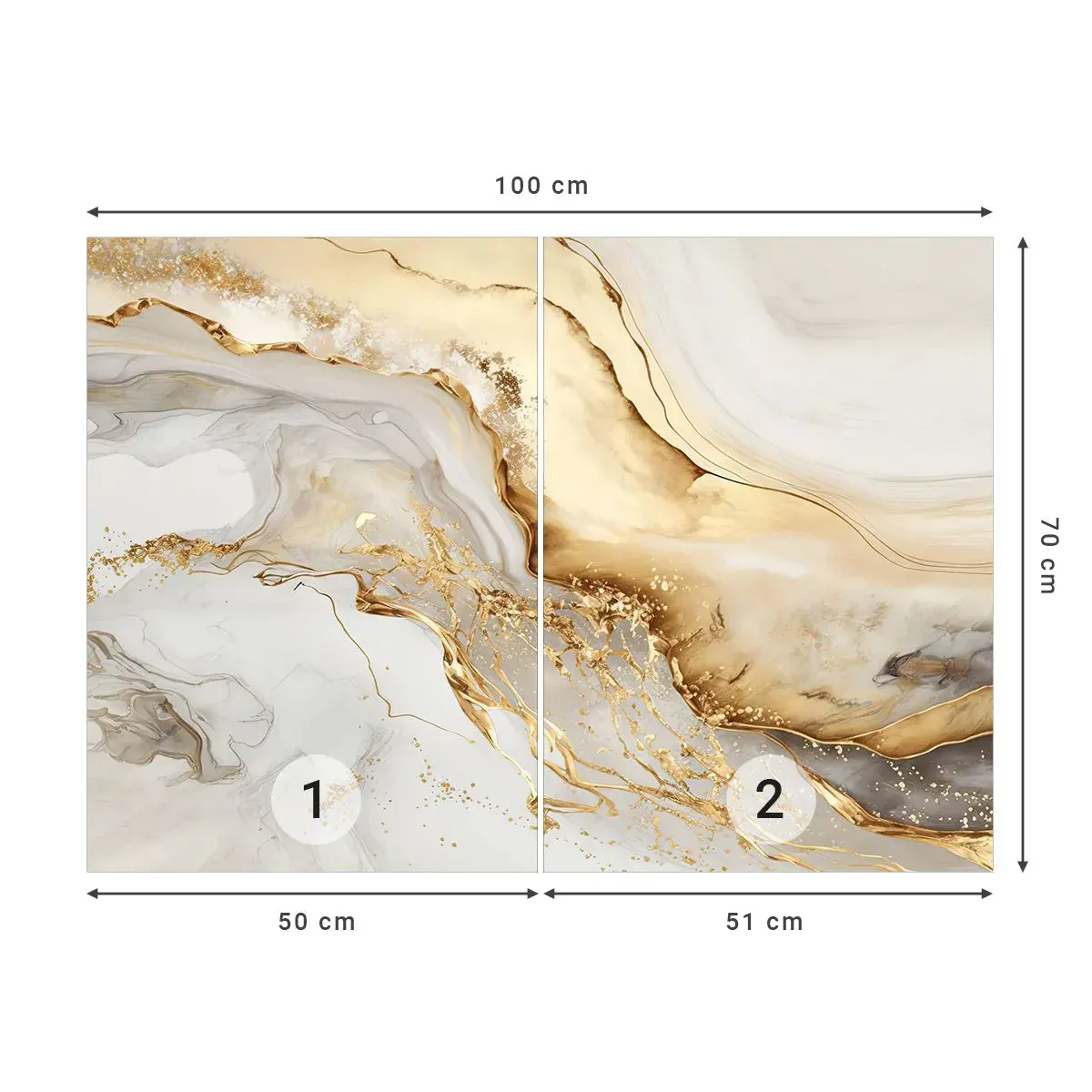 Selbstklebende Fototapete Deluxe Sticker - Abstraktion: Schönheit und Güte - Marmor, Glanz, Elegant - 100x70 cm