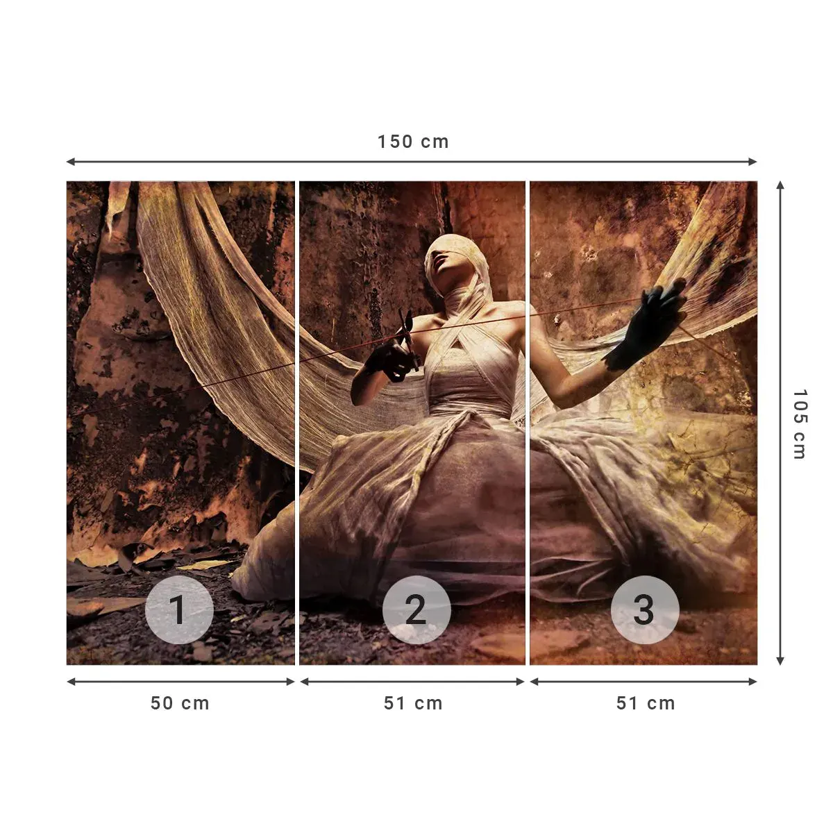 Selbstklebende Fototapete Deluxe Sticker - Göttin des Schicksals - Theater, Stück, Mann - 150x105 cm