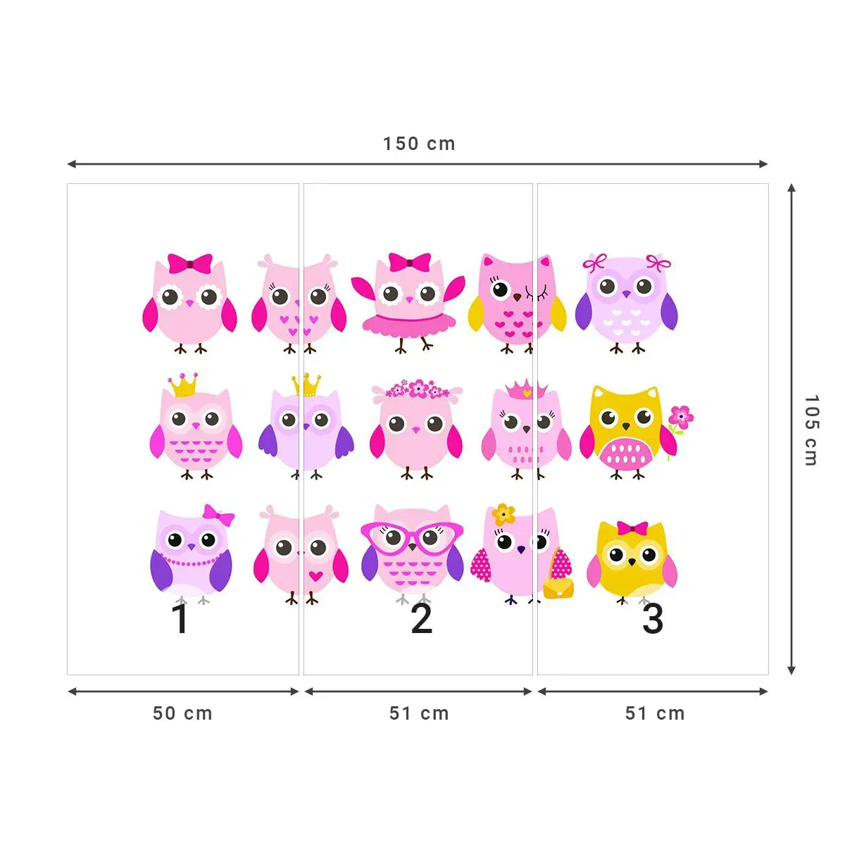 Zelfklevend Fotobehang Deluxe Sticker - De ene is zoeter dan de andere - Vogels, Uil, Voor kinderen - 150x105 cm