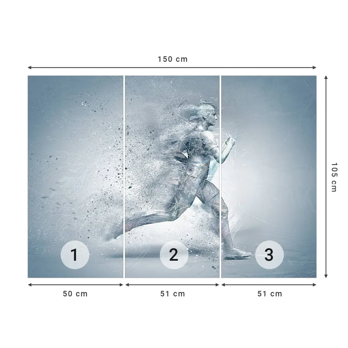 Self-Adhesive Photo Wallpaper Deluxe Sticker - Crystally Clear Energy - Abstraction, Graphics, Runner - 150x105 cm