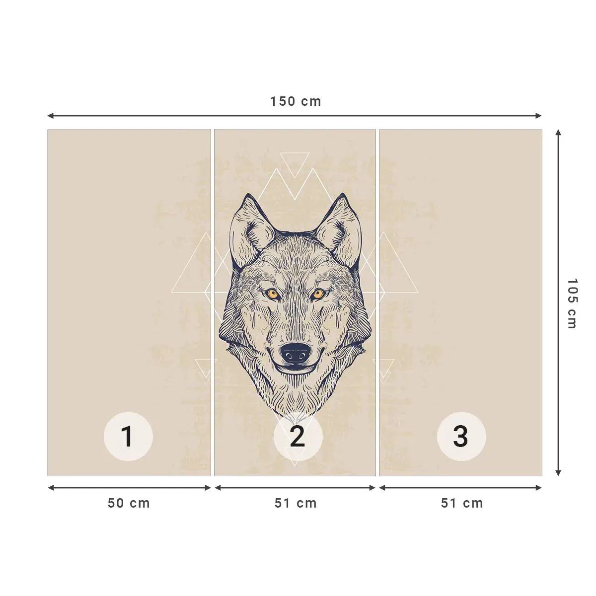 Selbstklebende Fototapete Deluxe Sticker - Ein Alpha mit durchdringendem Blick - Tiere, Hund, Huskys - 150x105 cm