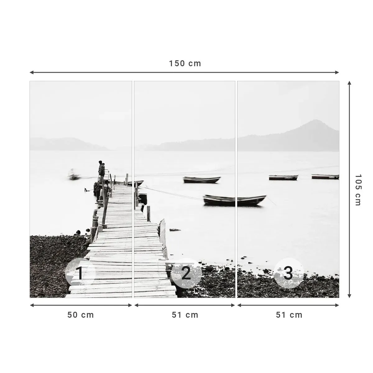 Självhäftande Fototapet Deluxe Sticker - Vid tyst och rent vatten - Landskap, Sjö, Łódź - 150x105 cm