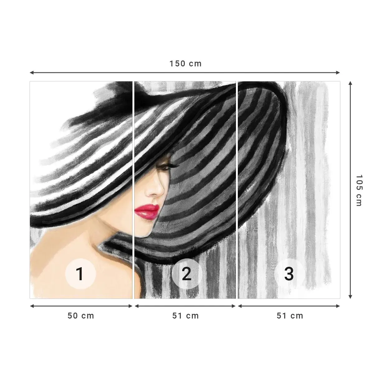 Selbstklebende Fototapete Deluxe Sticker - Wo soll ich dich finden? - Frau, Das Gesicht einer Frau, Porträt einer Frau - 150x105 cm