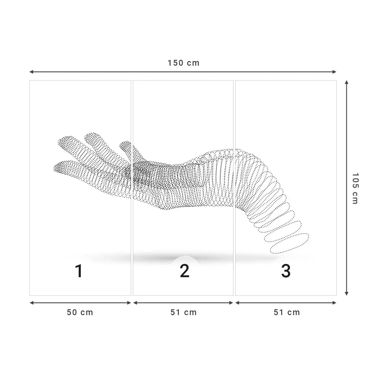 Fototapeta Samolepicí Deluxe Sticker - Pružná ruka - Abstrakce, Grafika, Ruka - 150x105 cm