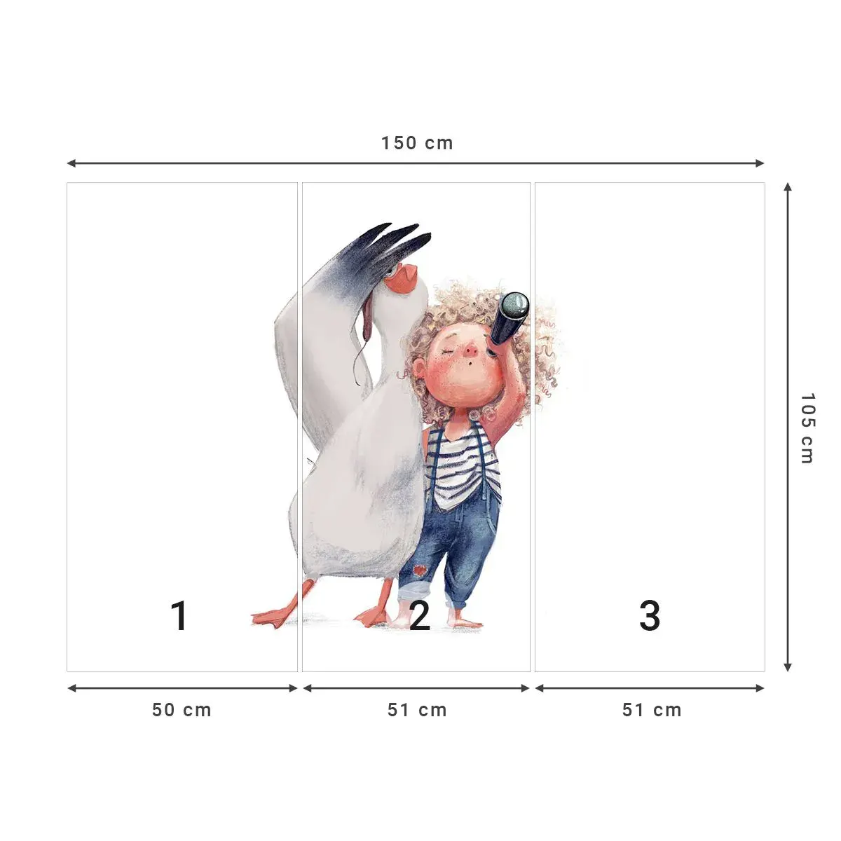 Selbstklebende Fototapete Deluxe Sticker - Toller Reiseplan - Für Kinder, Freundschaft, Mädchen - 150x105 cm