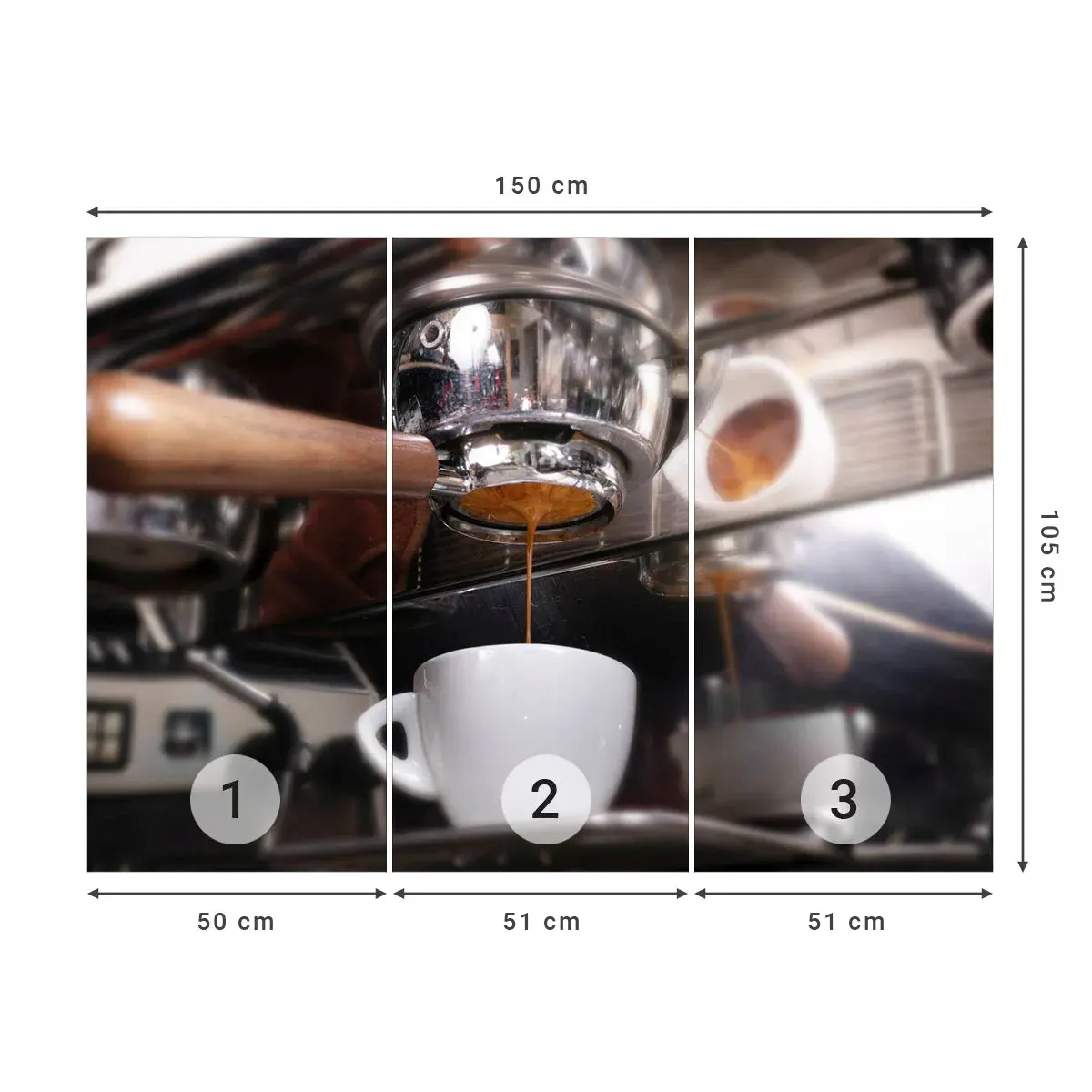 Samolepiaca Fototapeta Deluxe Sticker - Dobrá chvíľa dňa - Káva, Stroj na kávu, Barista - 150x105 cm