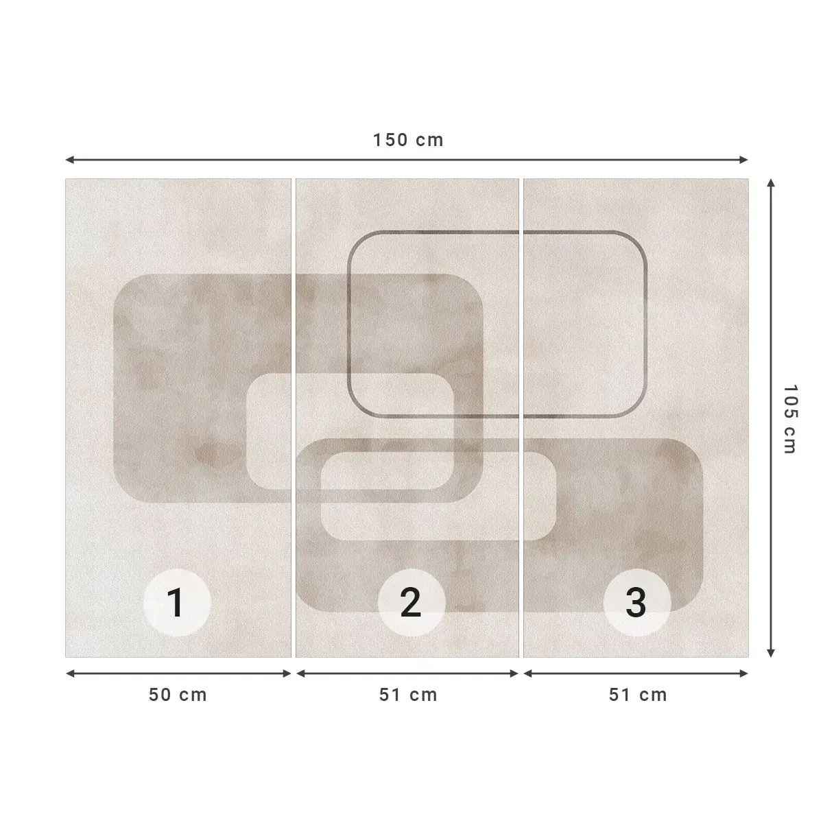 Tapet Autoadeziv Deluxe Sticker - Fuga geometrică - Forme, Minimalism, Luminos - 150x105 cm