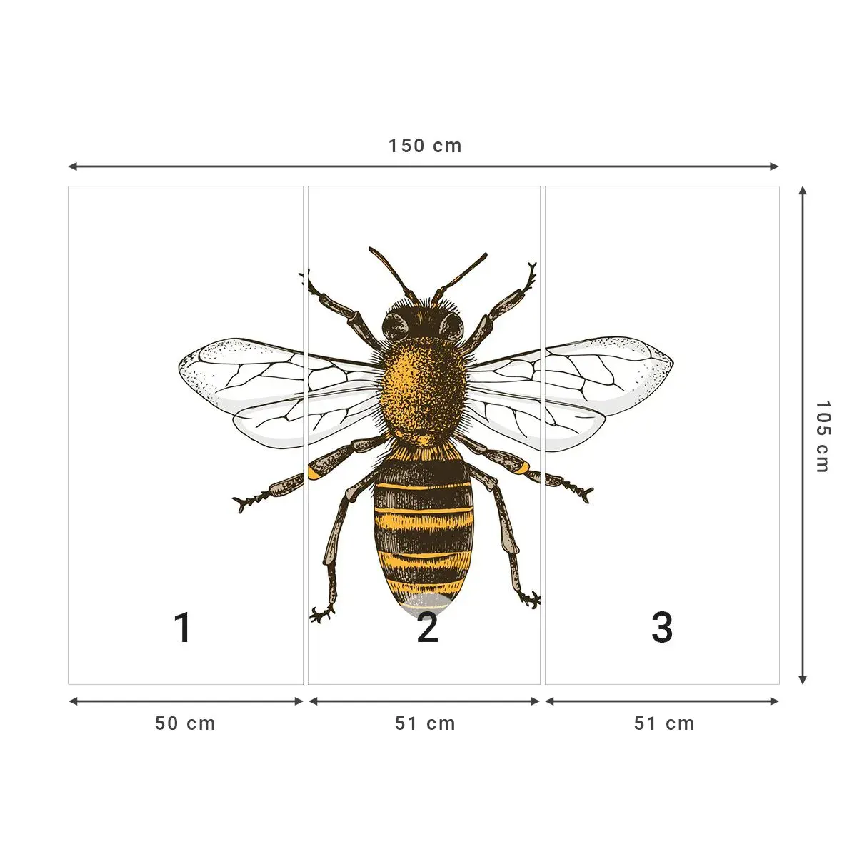 Fotomurali Autoadesivo Deluxe Sticker - Bella e buona - Ape, Insetto, Natura - 150x105 cm