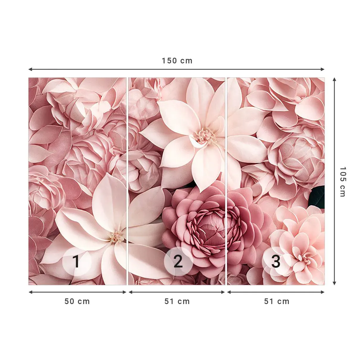 Fototapeta Samolepicí Deluxe Sticker - V růžových okvětních lístcích - Květiny, Pastel, Jasný - 150x105 cm