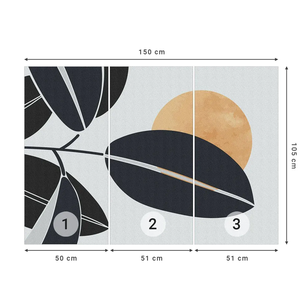 Selbstklebende Fototapete Deluxe Sticker - Heißer Sommertag - Botanik, Blätter, Minimalismus - 150x105 cm