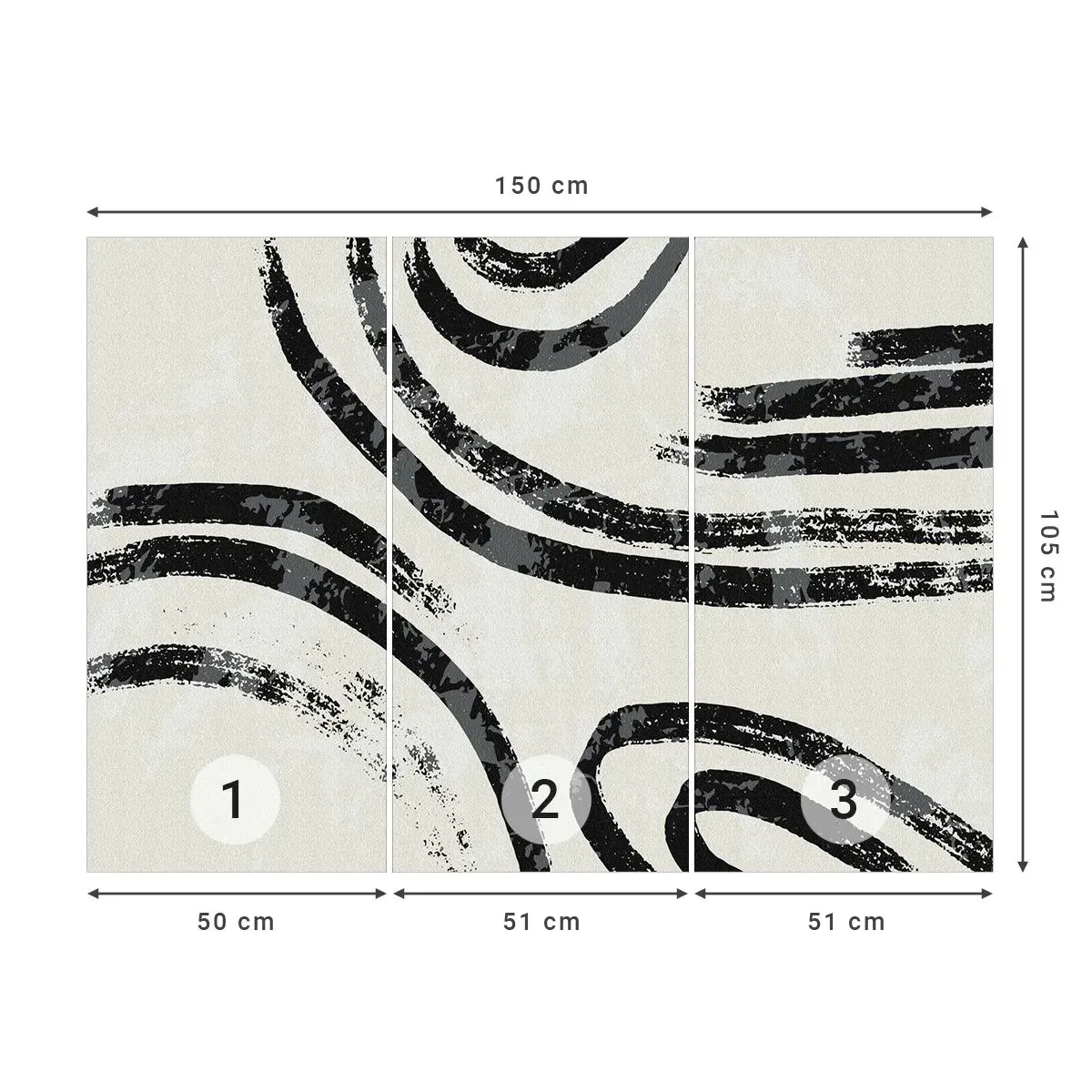 Selbstklebende Fototapete Deluxe Sticker - Bei Hälfte angehalten - Minimalismus, Striche, Boho - 150x105 cm