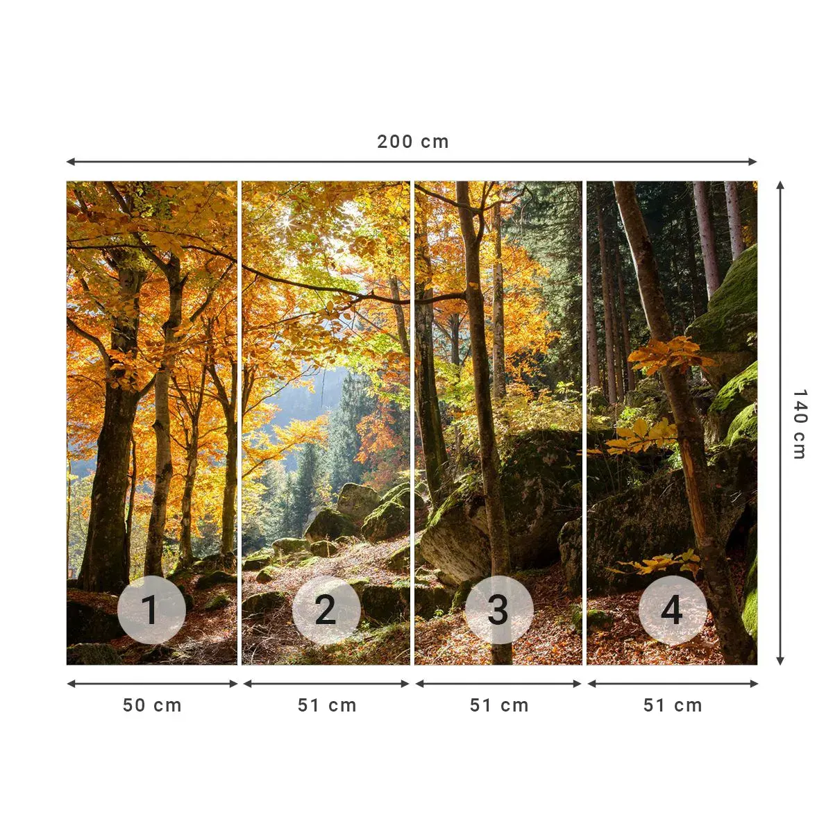 Öntapadós Fotótapéta Deluxe Sticker - Itt az ideje a pihenésnek - Tájkép, Erdő, Természet - 200x140 cm