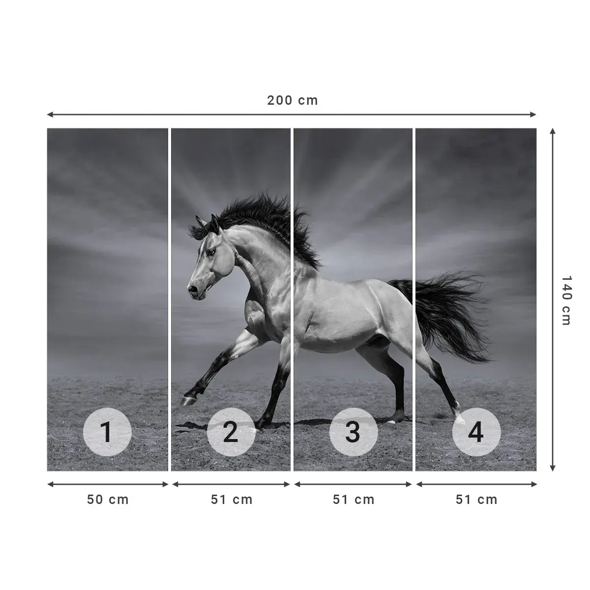 Fototapeta Samolepicí Deluxe Sticker - Zrozen pro potěšení - Zvířata, Kůň, Příroda - 200x140 cm