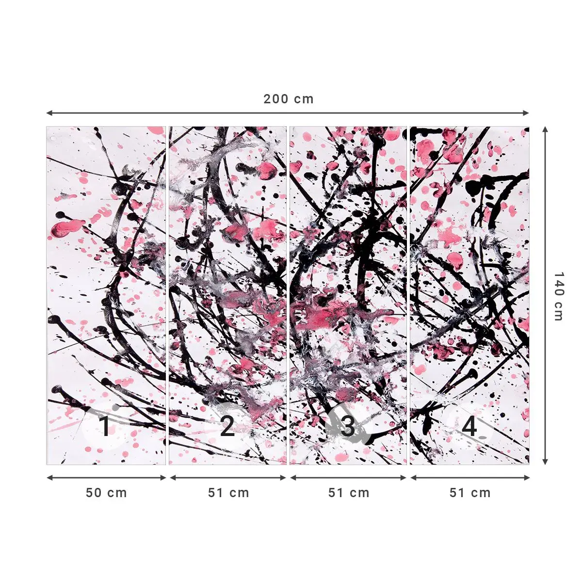 Self-Adhesive Photo Wallpaper Deluxe Sticker - Fleeting Nature of Life - Abstraction, Piece, Modern Pattern - 200x140 cm